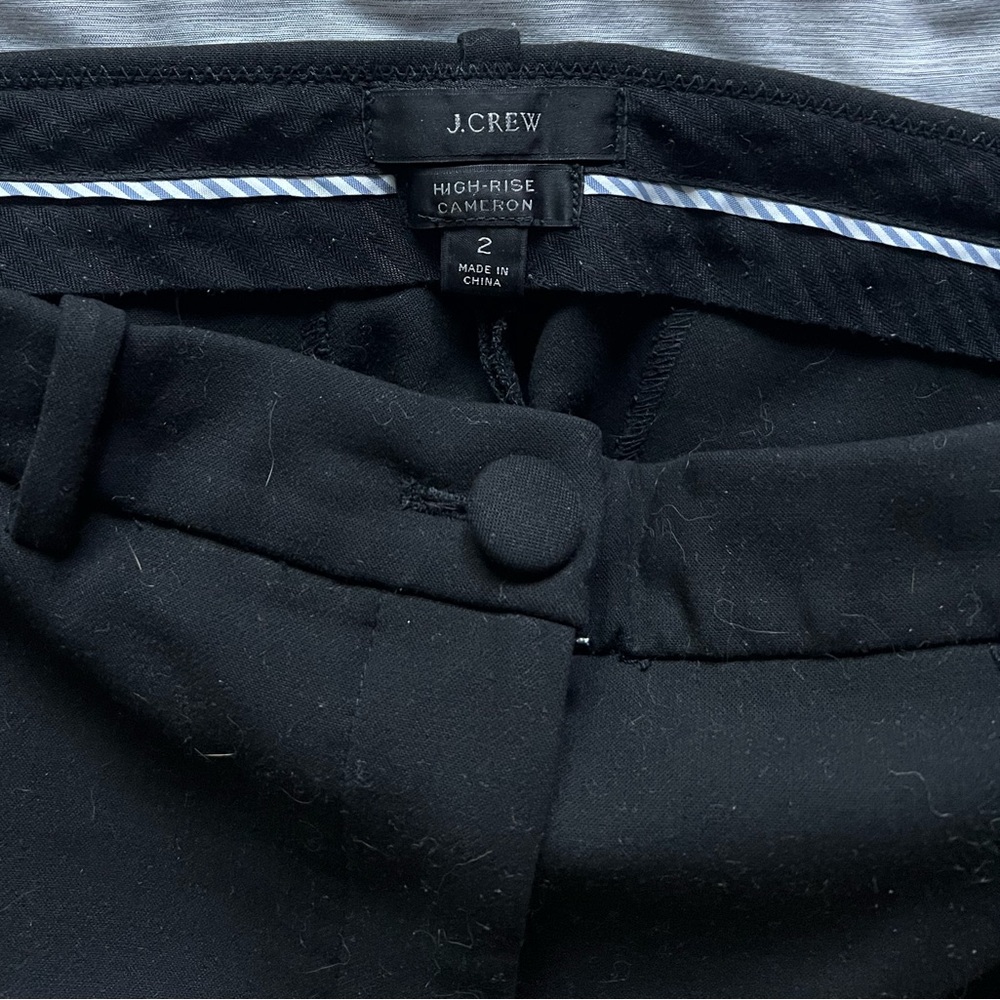 J.Crew Black High-Rise Cameron Pants